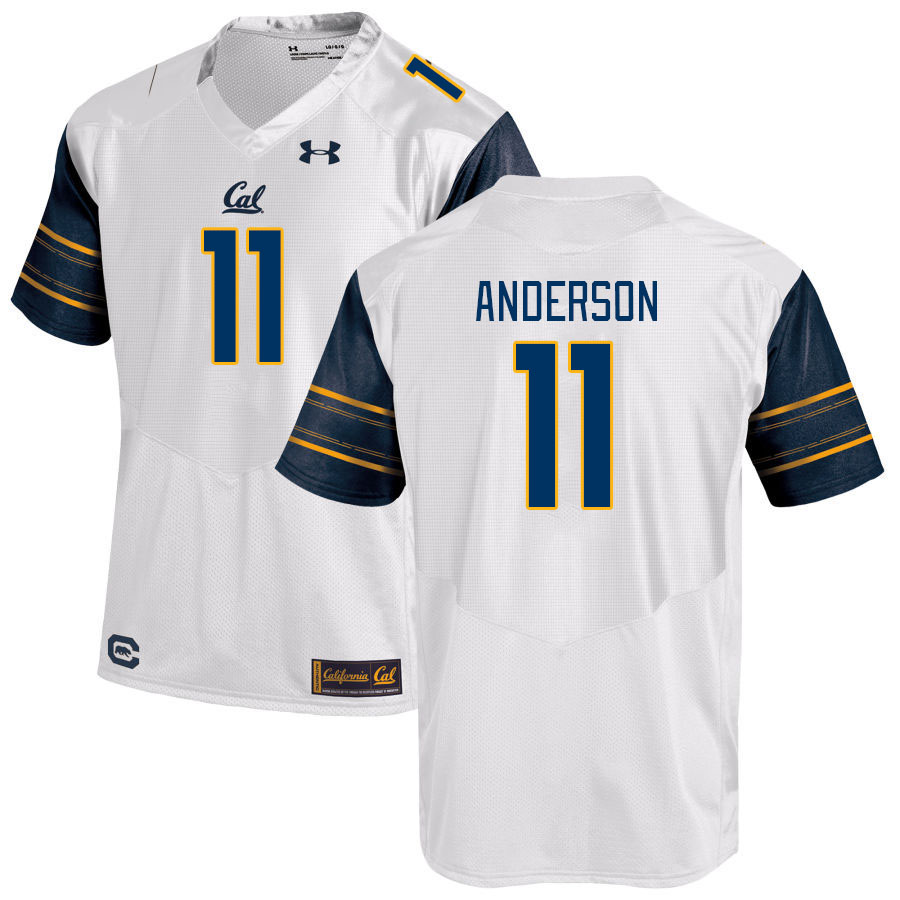 Men #11 Mavin Anderson California Golden Bears College Football Jerseys Stitched Sale-White